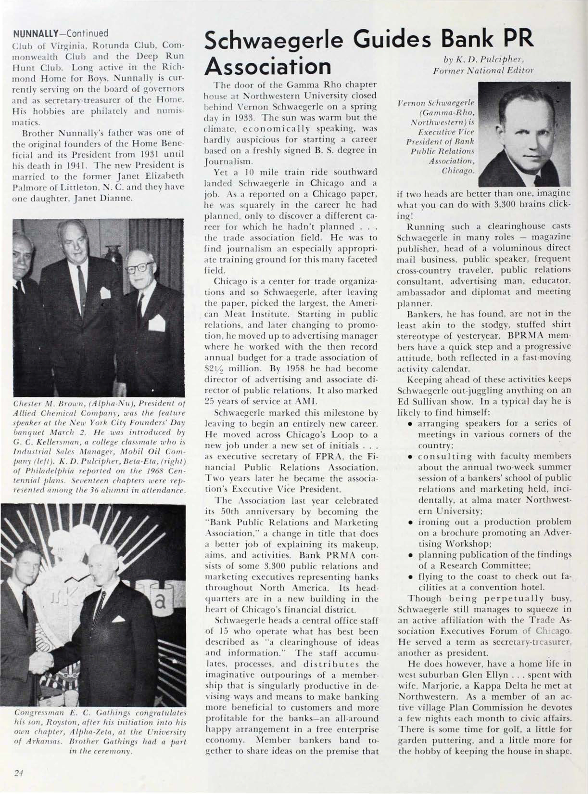 Schwaegerle Guided Bank PR Association